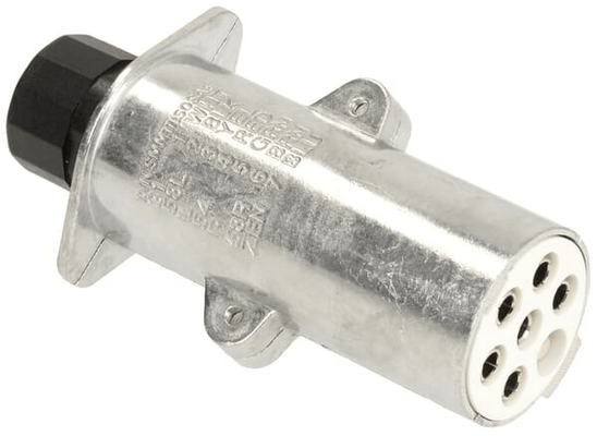 Pièces agricoles - Electricité - Fiche de remorque 7 broches, aluminium, 24V, bornes à vis