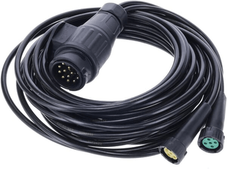 Pièces agricoles - Electricité - Jeu de câbles 5m, fiche 13 pôles -2x connecteur 5 pôles