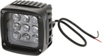 Lampe de travail LED, 45W, 4050lm, carrée, 12/24V, bleue, 126x151x95mm prise Deutsch, faisceau étroit, 9 LED