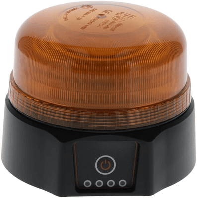 Pièces agricoles - Eclairage - Balise LED, rechargeable, télécommande, 19 W, ambre, magnétique, diamètre 114 x 104 mm