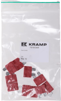 Pièces agricoles - Electricité - Fusible à lame standard 80V 10A rouge paquet de 10x Kramp