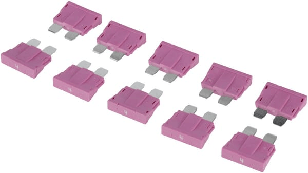 Pièces agricoles - Electricité - Fusible à lame standard 80V 4A rose paquet de 10x Kramp