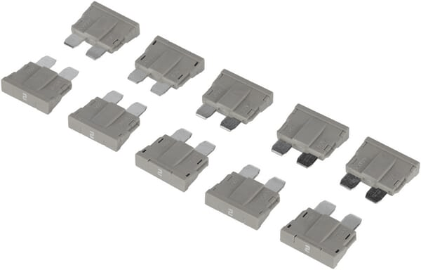 Pièces agricoles - Electricité - Fusible à lame standard 80V 2A gris paquet de 10x Kramp