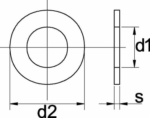 Pièces agricoles - Fasteners - Rondelle M10x19.8x2mm, Acier zingué DIN 125a Kramp