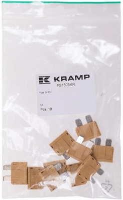 Pièces agricoles - Electricité - Fusible à lame standard 80V 5A beige paquet de 10x Kramp