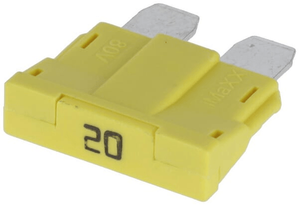 Pièces agricoles - Electricité - Fusible à lame standard 80V 20A jaune paquet de 10x Kramp