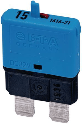Electricité de bâtiment - Installation électrique - Disjoncteur auto normal 15 A Bleu clair US Standard (par 1)