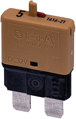 Electricité de bâtiment - Installation électrique - Disjoncteur auto normal 5 A brun clair US Standard (par 1)