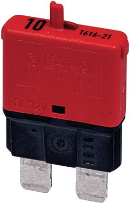 Electricité de bâtiment - Installation électrique - Disjoncteur auto normal 10 A rouge US Standard (par 1)