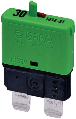 Electricité de bâtiment - Installation électrique - Disjoncteur auto normal 30 A vert US Standard (par 1)