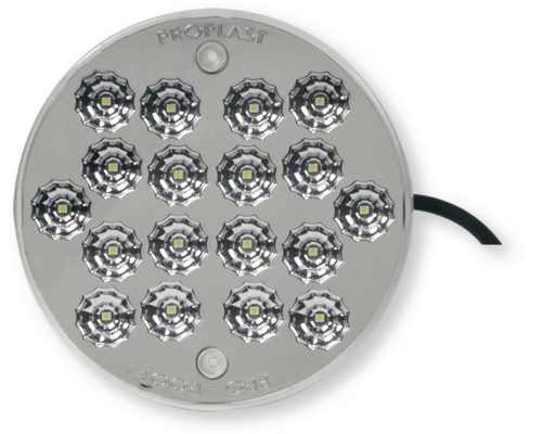Electricité de bâtiment - Installation électrique - Plafonnier éclairage intérieur rond 24 volts LED 180 lumens (équivalent à une lampe 12 w) pré-câblé avec 0.50 mètre de câble (pa