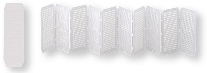 Boulonnerie, quincaillerie - Meubles, rangements - 10 cales universelles 20x50x1,3 blanc (par 1)