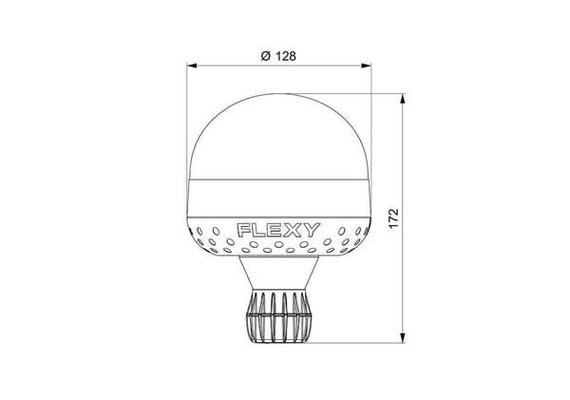 Pièces agricoles - Eclairage - Gyrophare LED, 17W, 12-24V, ambre, montage sur poteau flexible, Ø 146x128mm, E-VENUS par Sacex