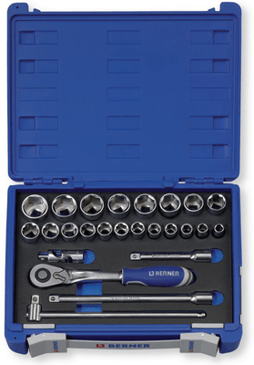 Boulonnerie, quincaillerie - Meubles, rangements - Coffret cliquet Must 1/2" 25 pièces (par 1)