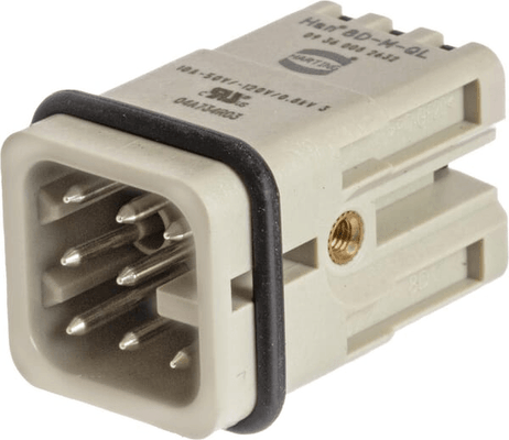 Pièces agricoles - Electricité - Insert de fiche mâle 8P. HAN-8D