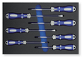 Module de rangement mousse 7 tournevis fente - PH - PZ (par 1)