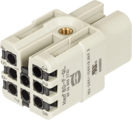 Pièces agricoles - Electricité - Insert de fiche femelle 8P. HAN-8D