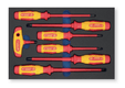 Module rangement 6 tournevis isolés VDE Force fente - PH - PZ + poignée (par 1)