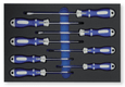 Module rangement mousse plein 8 tournevis fente - PH - PZ (par 1)