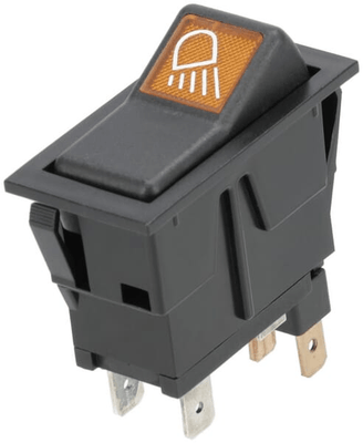 Pièces agricoles - Electricité - Interrupteur à bascule, I-0, on-on, 12V, 4 pôles, lampe de travail droite