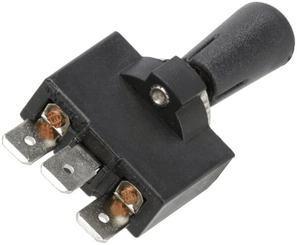 Pièces agricoles - Electricité - Interrupteur à bascule, marche-arrêt-marche, 12-24VDC, 10A, 125-250VAC, 2A, 3 broches, bornes plates, écrou métallique, capucho