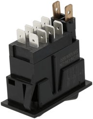 Pièces agricoles - Electricité - Interrupteur à bascule, I-0-(II), on-on-mom, 12V, 8 broches, lave-glace d'essuie-glace