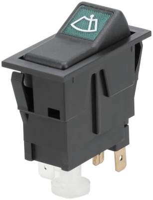 Pièces agricoles - Electricité - Interrupteur à bascule, I-0-II, on-on-on, 12V, 4 broches, essuie-glace