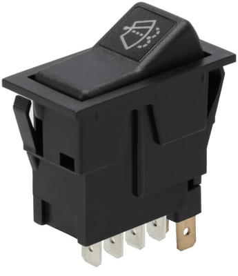 Pièces agricoles - Electricité - Interrupteur à bascule, I-0-(II), on-on-mom, 12V, 8 broches, lave-glace d'essuie-glace