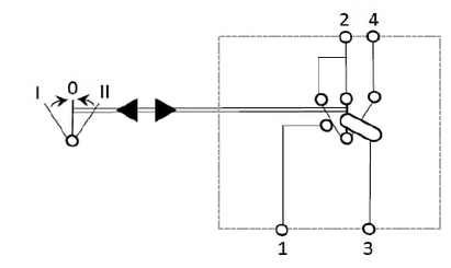 Pièces agricoles - Electricité - Interrupteur à bascule, (I)-0-(II), maman sur maman, 12 V, 4 broches, options de vitesse de rotation du moteur/auto