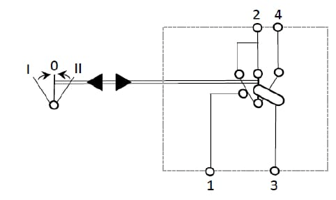 Pièces agricoles - Electricité - Interrupteur à bascule, (I)-0-(II), maman sur maman, 12 V, 4 broches, options de vitesse de rotation du moteur/auto