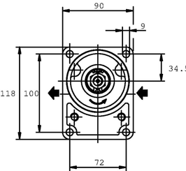 Pièces agricoles - Hydraulique - Pompe à engrainages PLP20.11-D3-55-E