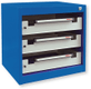 Armoire BERA-clic+ 3 tiroirs 470x490x400 bleu 17kg charge max 25kg poids tiroir 2kg (livrée sans tiroirs) (par 1)
