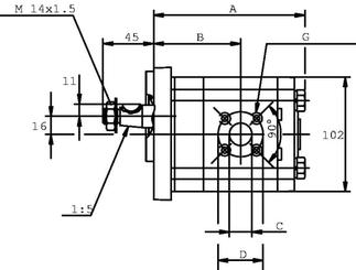 Pièces agricoles - Hydraulique - Pompe à engrainages PLP20.11-D3-55-E