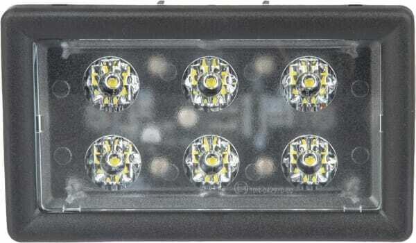 Pièces agricoles - Eclairage - Feu de travail,6x LED, 30W 2400lm, rectangulaire, 10/30V, prise H11, large, Kramp