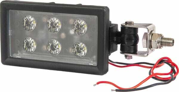 Pièces agricoles - Eclairage - Feu de travail,6x LED, 30W 2400lm, rectangulaire, 10/30V, prise H11, large, Kramp