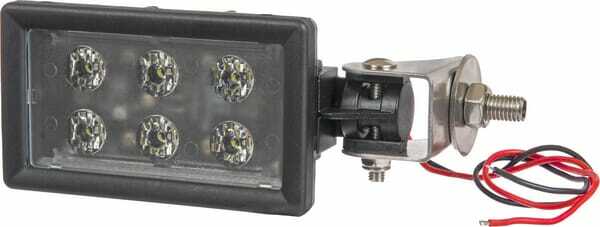 Pièces agricoles - Eclairage - Feu de travail,6x LED, 30W 2400lm, rectangulaire, 10/30V, prise H11, large, Kramp