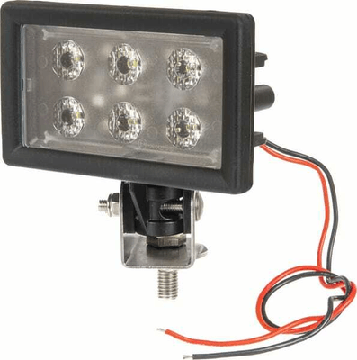 Pièces agricoles - Eclairage - Feu de travail,6x LED, 30W 2400lm, rectangulaire, 10/30V, prise H11, large, Kramp