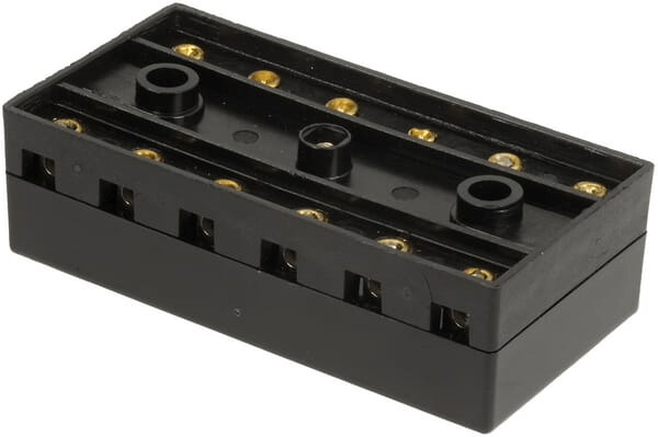 Pièces agricoles - Electricité - Boîtier à fusibles céramique 6 voies, 12/24V, bornes à vis