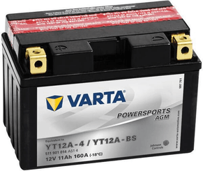 Pièces agricoles - Eclairage - Batterie 12V 11Ah 160A AGM Sports motorisés VARTA