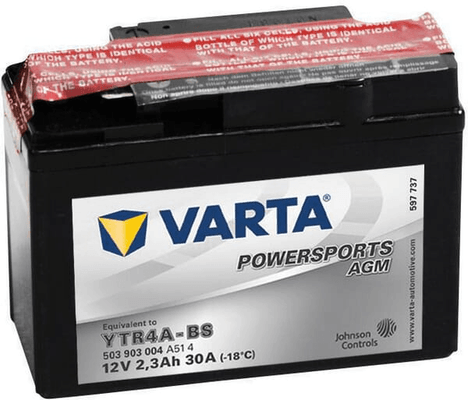 Pièces agricoles - Eclairage - Batterie 12V 2,3Ah 30A AGM Sports motorisés VARTA