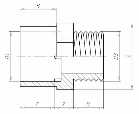 Pièces agricoles - Hydraulique - Manchon adaptateur 3/4" x M 3/4"