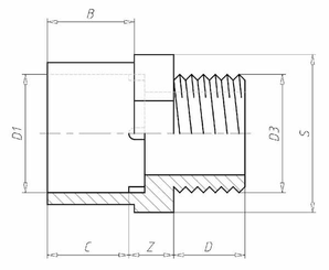Pièces agricoles - Hydraulique - Manchon adaptateur 3/4" x M 3/4"