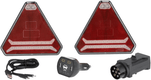 Jeu d’éclairages sans fil LED, triangulaire, 12/24 V, Li-ion, magnétique, 178,5x155 mm, fiche à 7 broches, Kramp