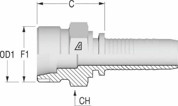Pièces agricoles - Hydraulique - Raccord DN08-M20x150-12S