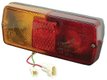 Lumière arrière droite rectangulaire, 12 V, rouge/ambre, à boulonner, fiche AMP 184x76 mm, Cobo