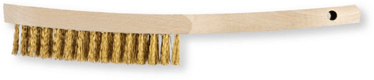 Brosse à main manche bois fils laiton 4 rangs (par 1)