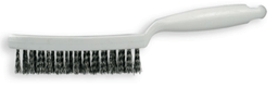 Brosse à main alimentaire fils inox 2 rangs (par 1)