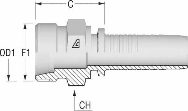 Pièces agricoles - Hydraulique - Raccord DN10-M20x150-13 gaz