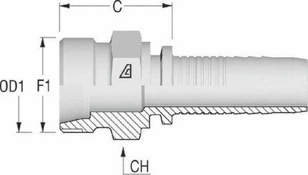Pièces agricoles - Hydraulique - Raccord DN06-M14x150-8L