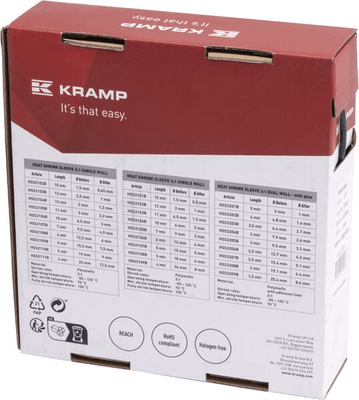 Pièces agricoles - Electricité - Gaine thermorétractable 2,5/1, 2:1, 13 m, simple paroi, sans colle